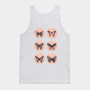 Vintage BUTTERFLIES mega sticker pack red retro sketch edition Tank Top